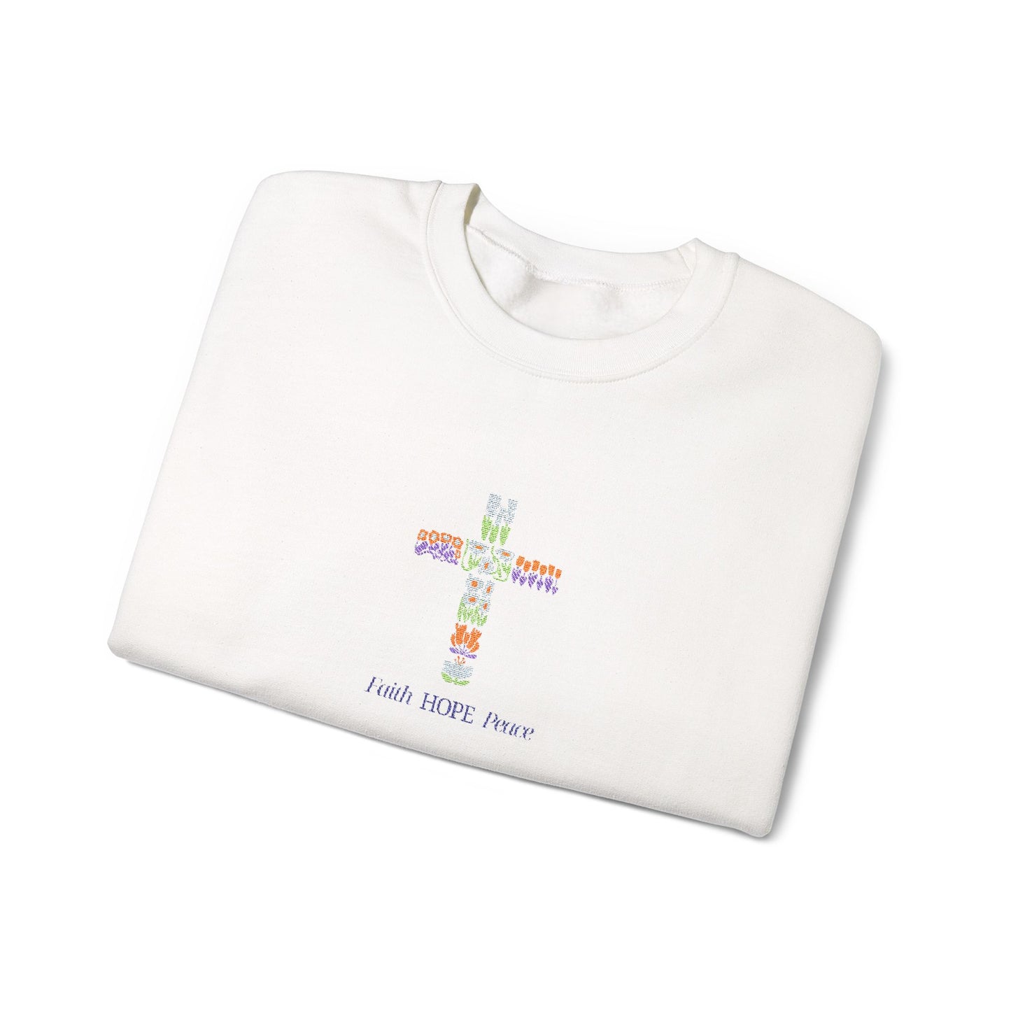Embroidery (faith, hope, peace)™ Crewneck Sweatshirt