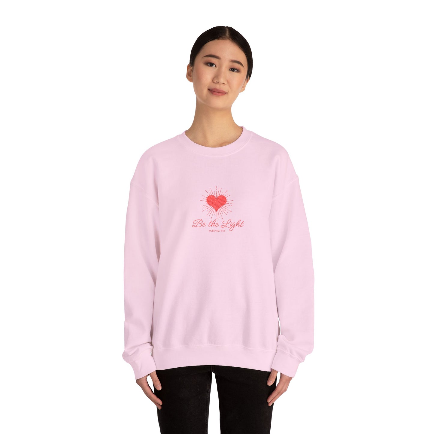 Embroidery Be The Light™ Crewneck Sweatshirt