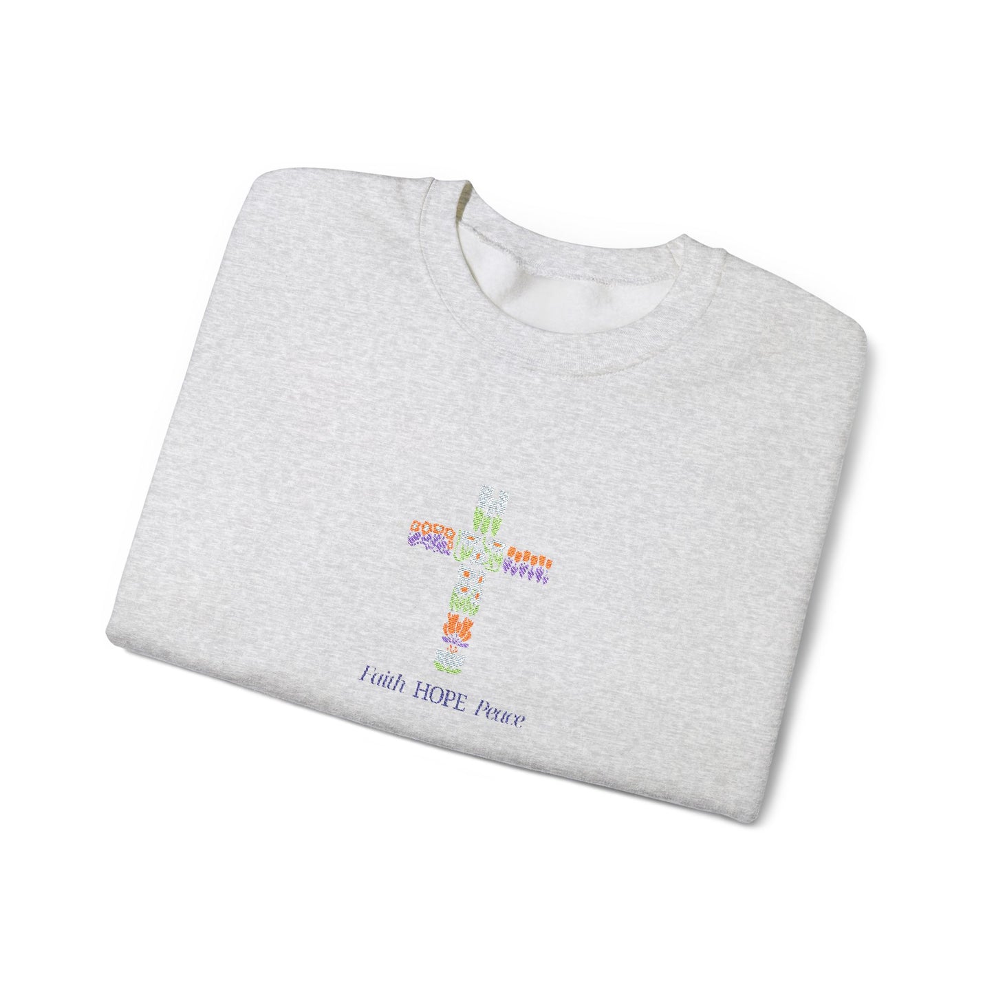 Embroidery (faith, hope, peace)™ Crewneck Sweatshirt