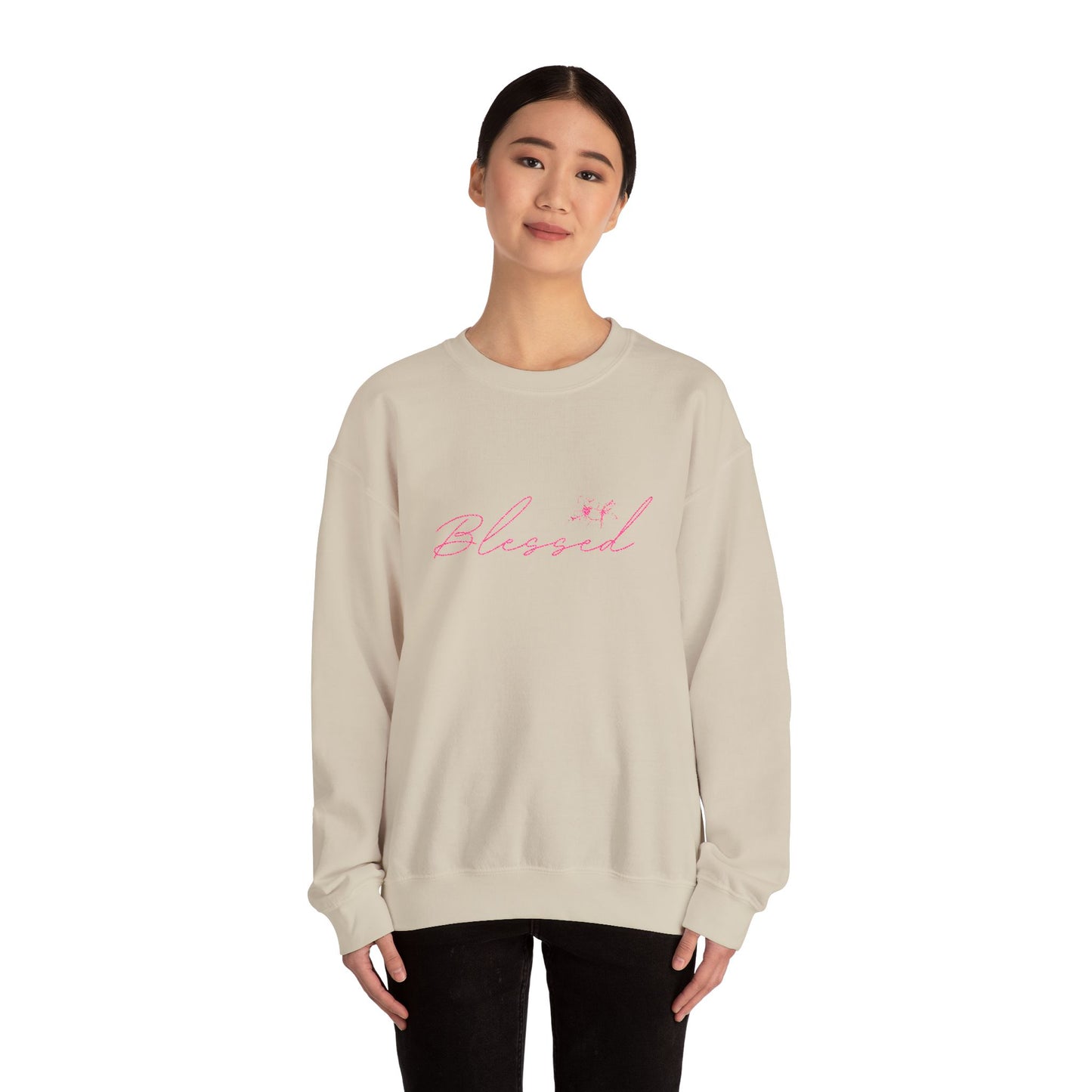 Embroidery (BLESSED) ™ Crewneck Sweatshirt