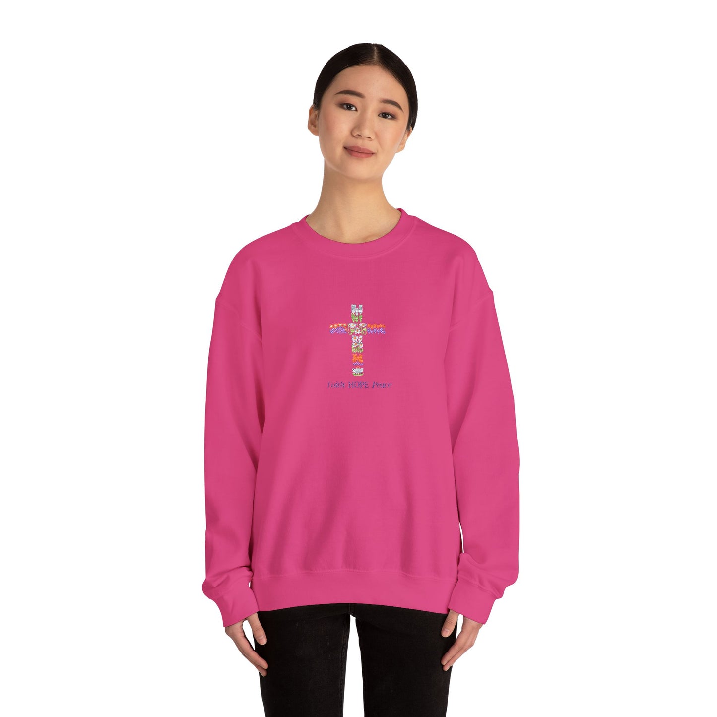 Embroidery (faith, hope, peace)™ Crewneck Sweatshirt