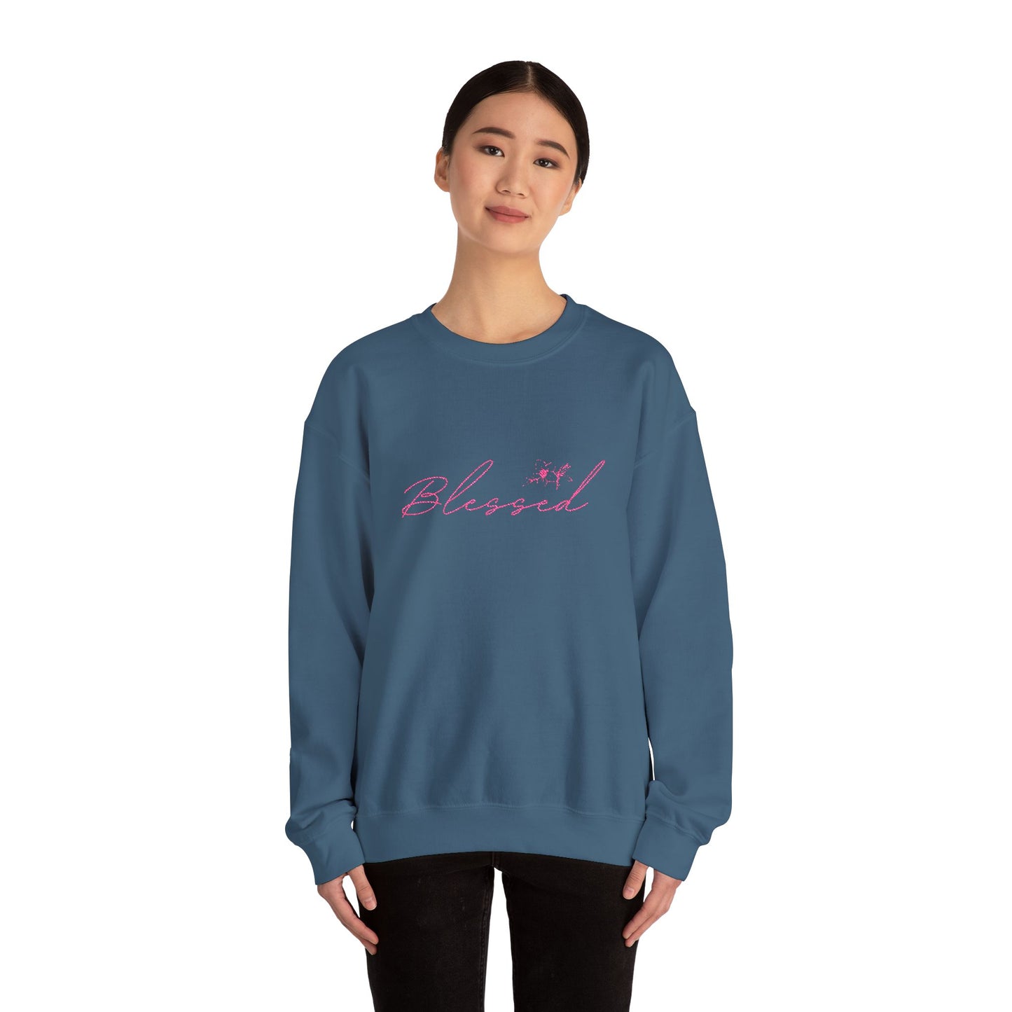 Embroidery (BLESSED) ™ Crewneck Sweatshirt