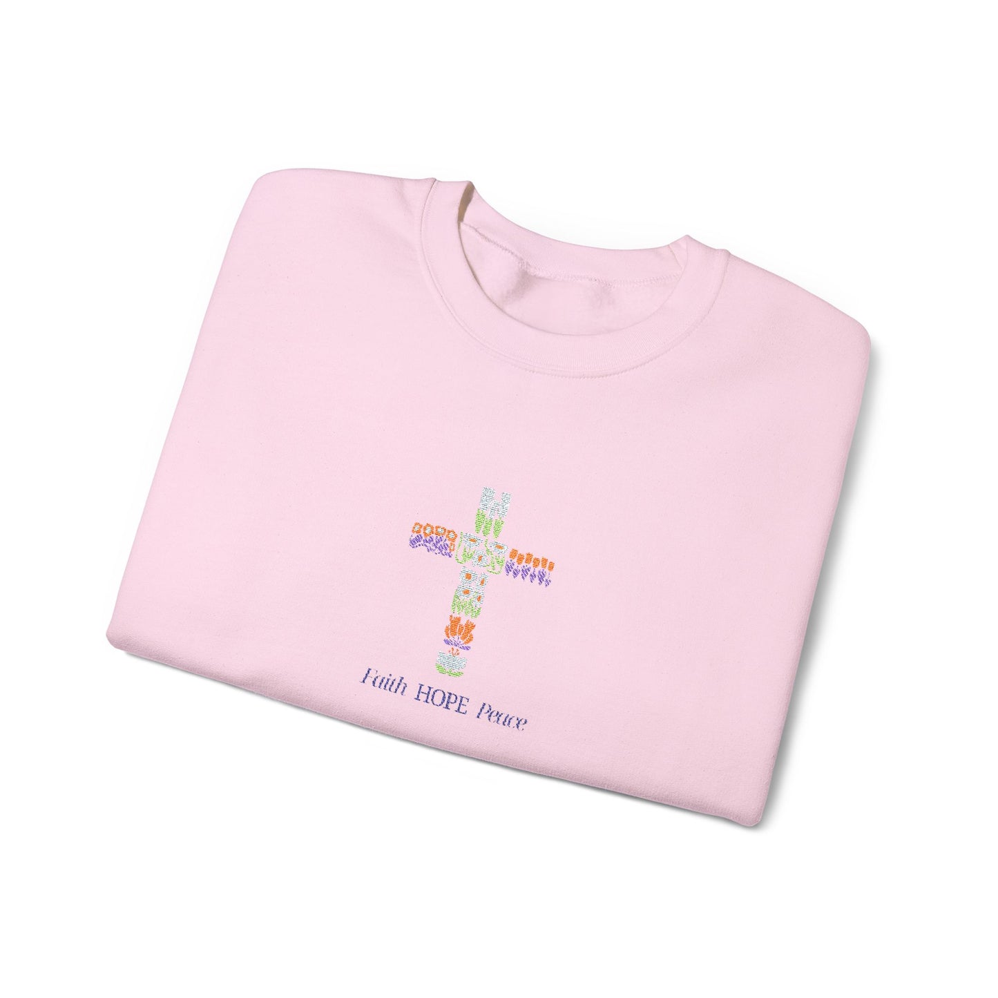 Embroidery (faith, hope, peace)™ Crewneck Sweatshirt