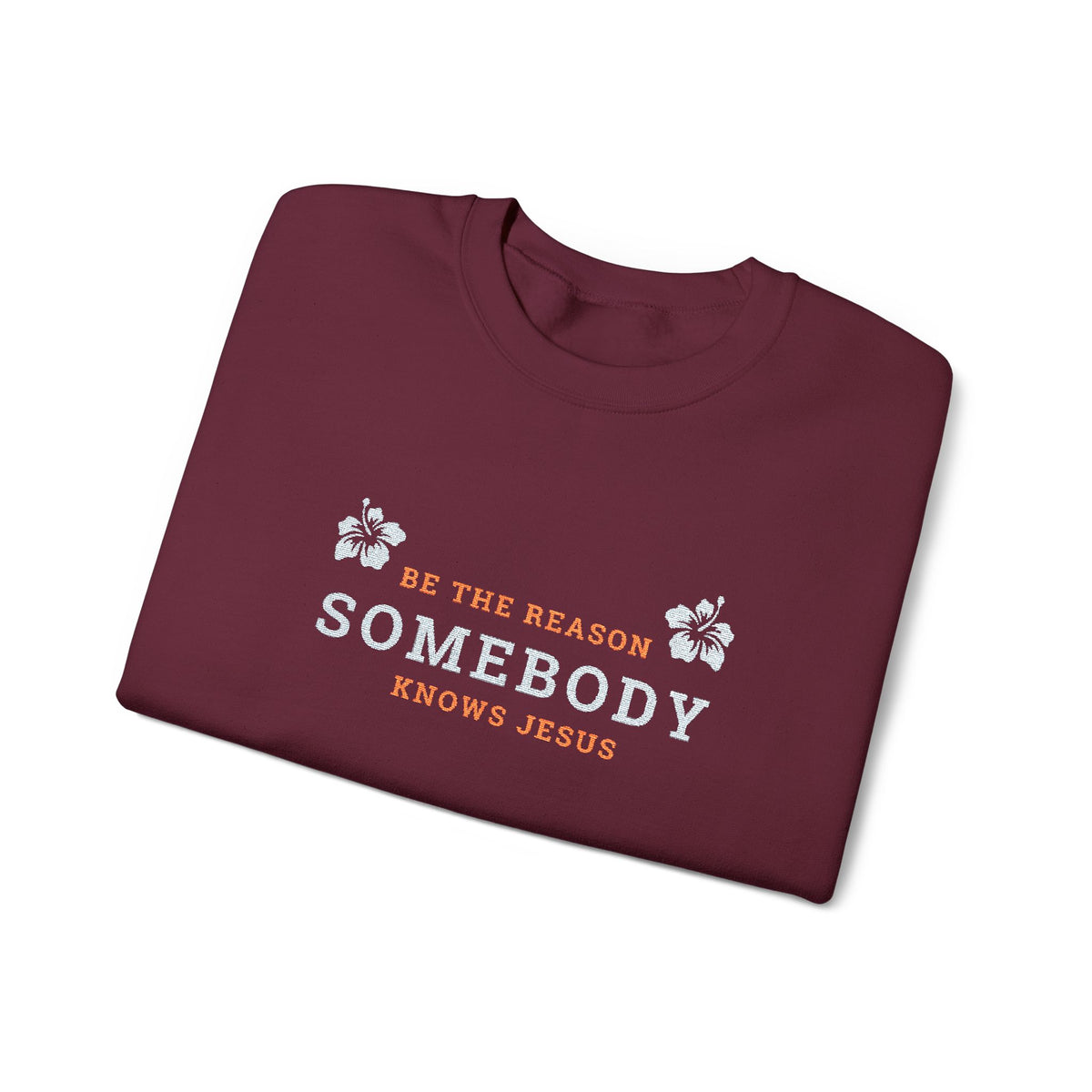 Be The Reason Somebody Knows Jesus™ Embroidery Crewneck Sweatshirt