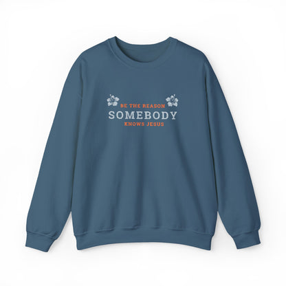 Be The Reason Somebody Knows Jesus™ Embroidery Crewneck Sweatshirt