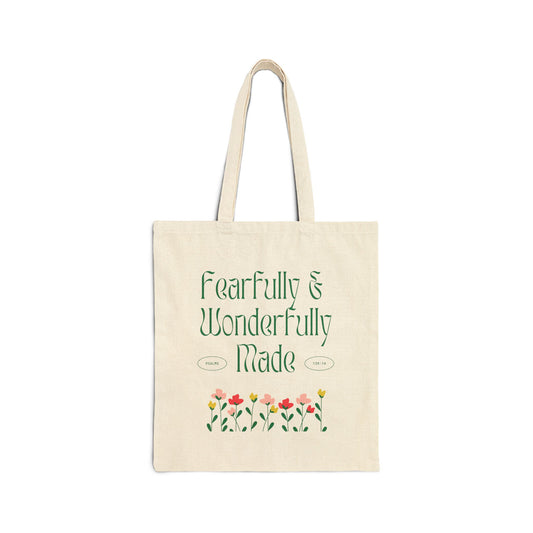 Fearfully and Wonderfully made Tote Bag