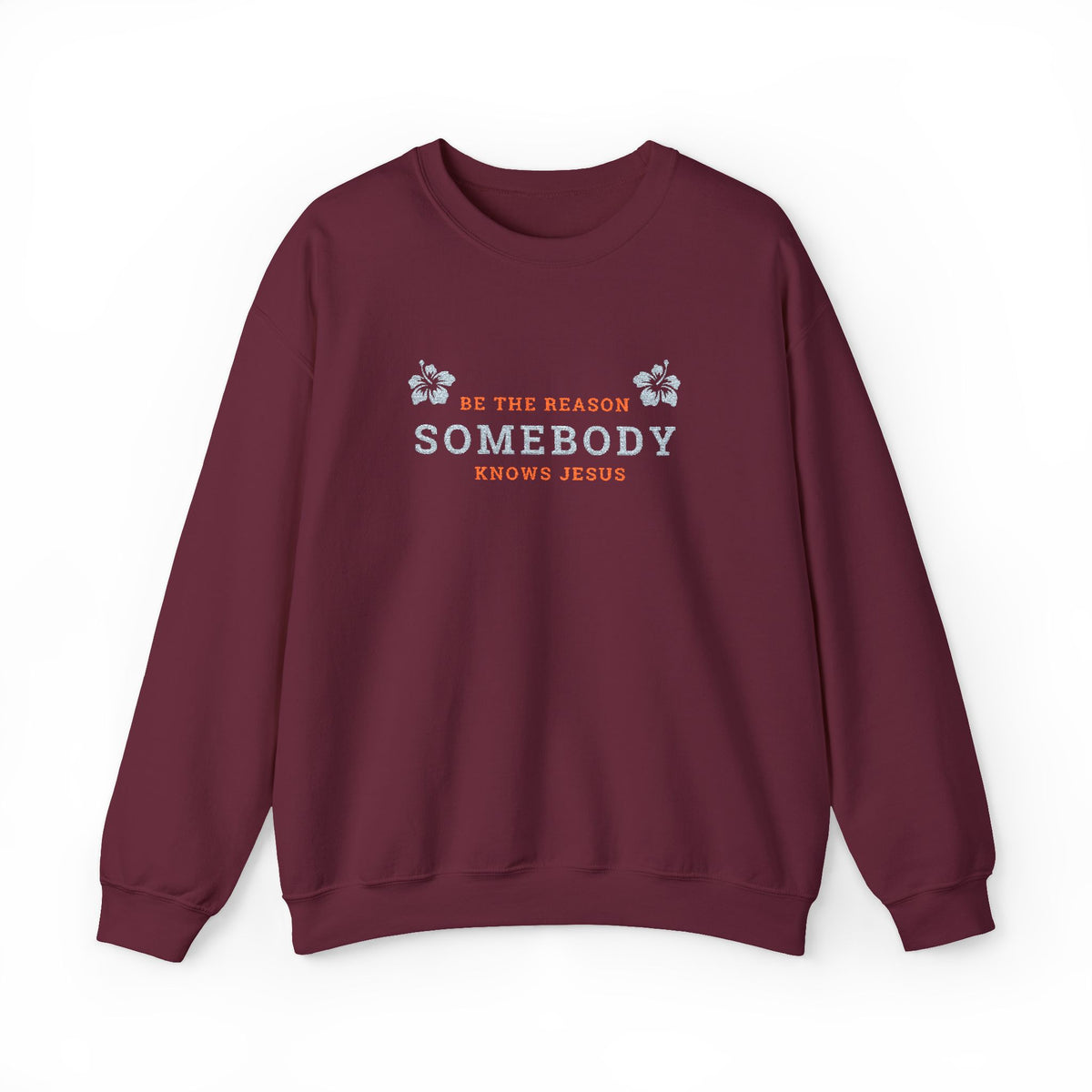 Be The Reason Somebody Knows Jesus™ Embroidery Crewneck Sweatshirt