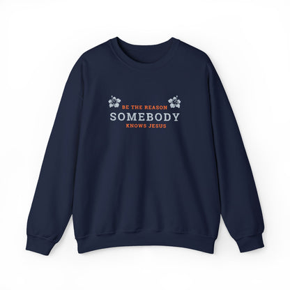 Be The Reason Somebody Knows Jesus™ Embroidery Crewneck Sweatshirt