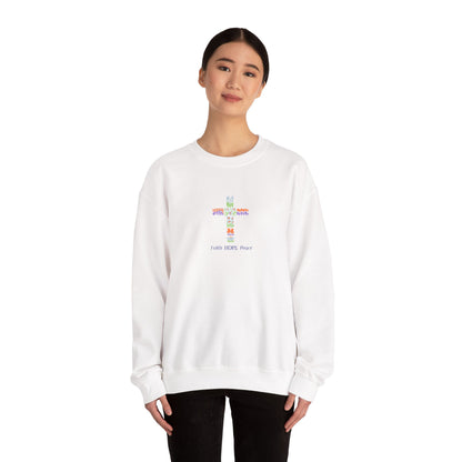 Embroidery (faith, hope, peace)™ Crewneck Sweatshirt