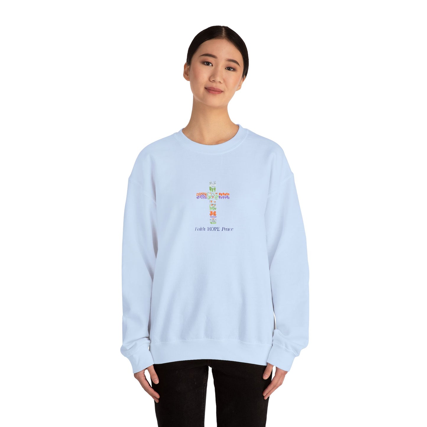 Embroidery (faith, hope, peace)™ Crewneck Sweatshirt