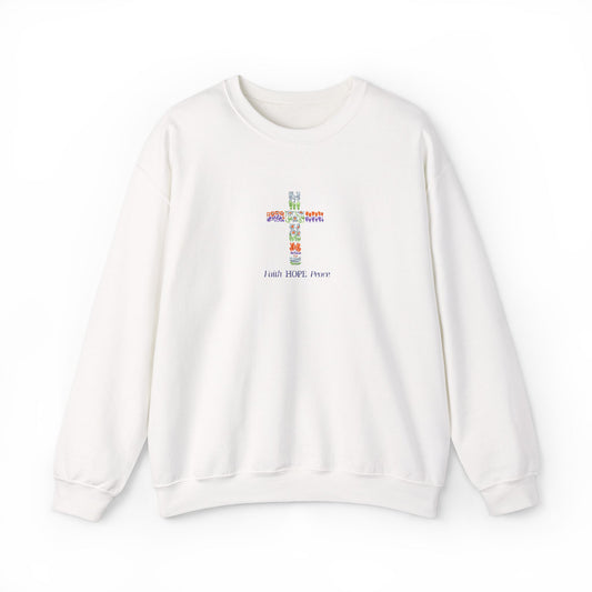Embroidery (faith, hope, peace)™ Crewneck Sweatshirt