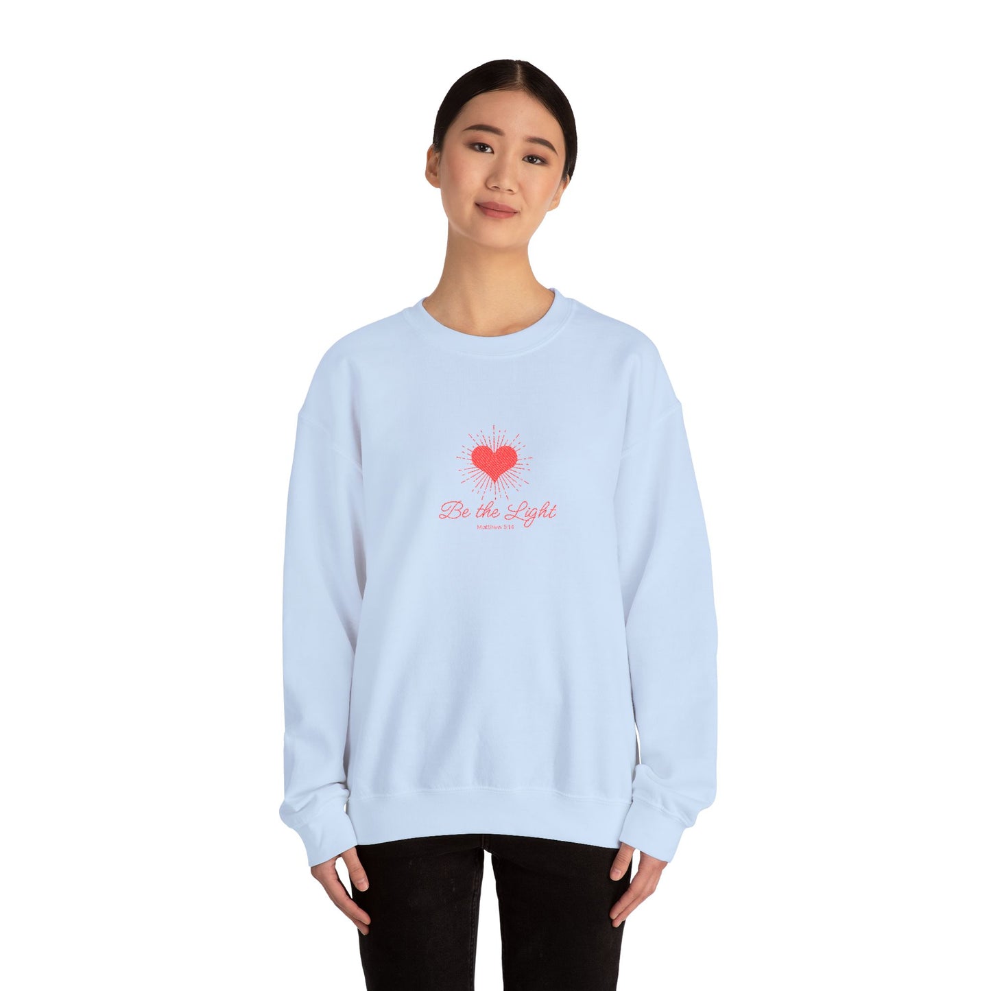 Embroidery Be The Light™ Crewneck Sweatshirt
