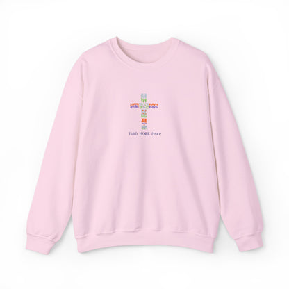 Embroidery (faith, hope, peace)™ Crewneck Sweatshirt