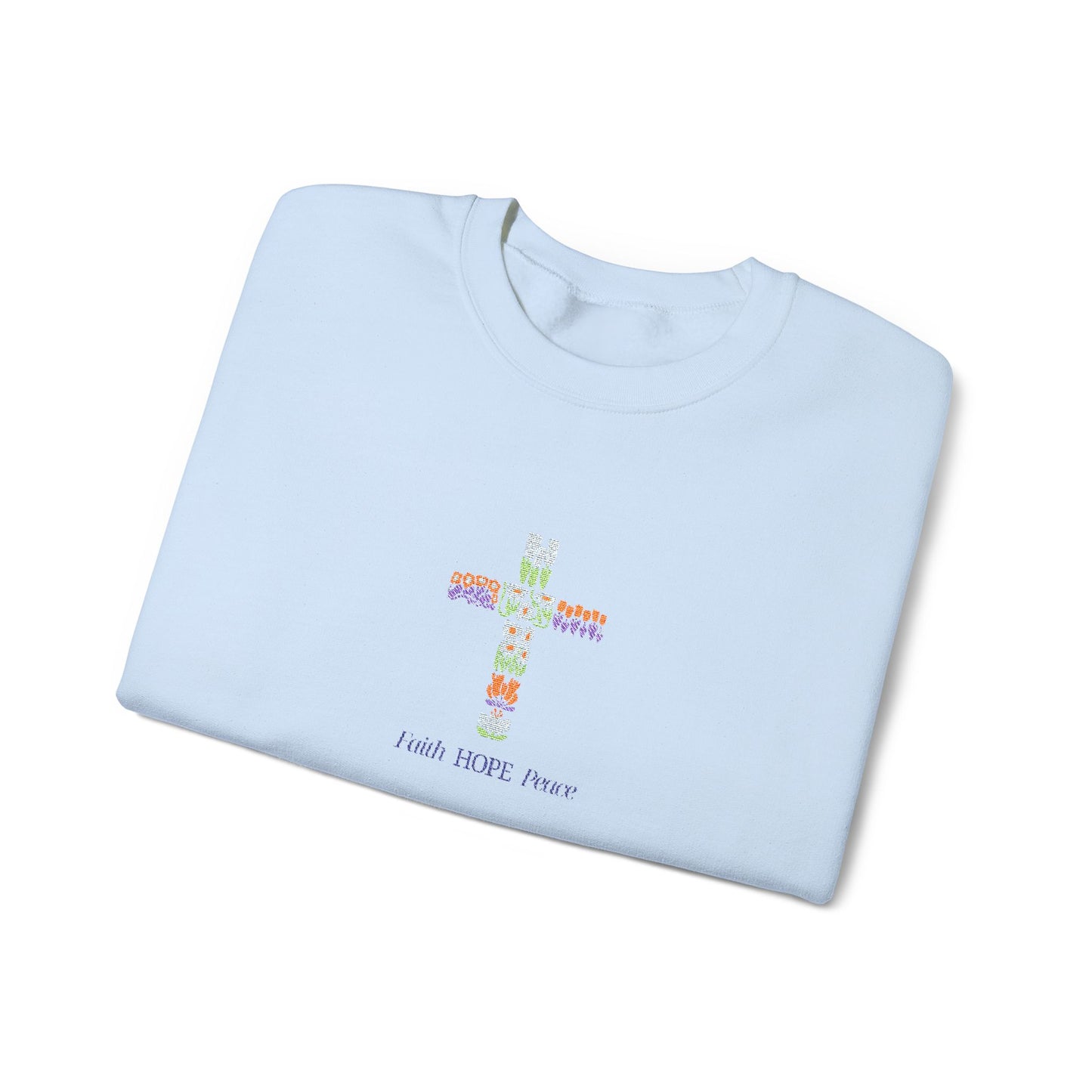Embroidery (faith, hope, peace)™ Crewneck Sweatshirt