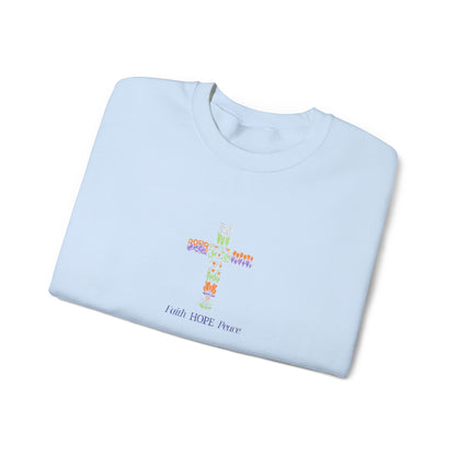 Embroidery (faith, hope, peace)™ Crewneck Sweatshirt
