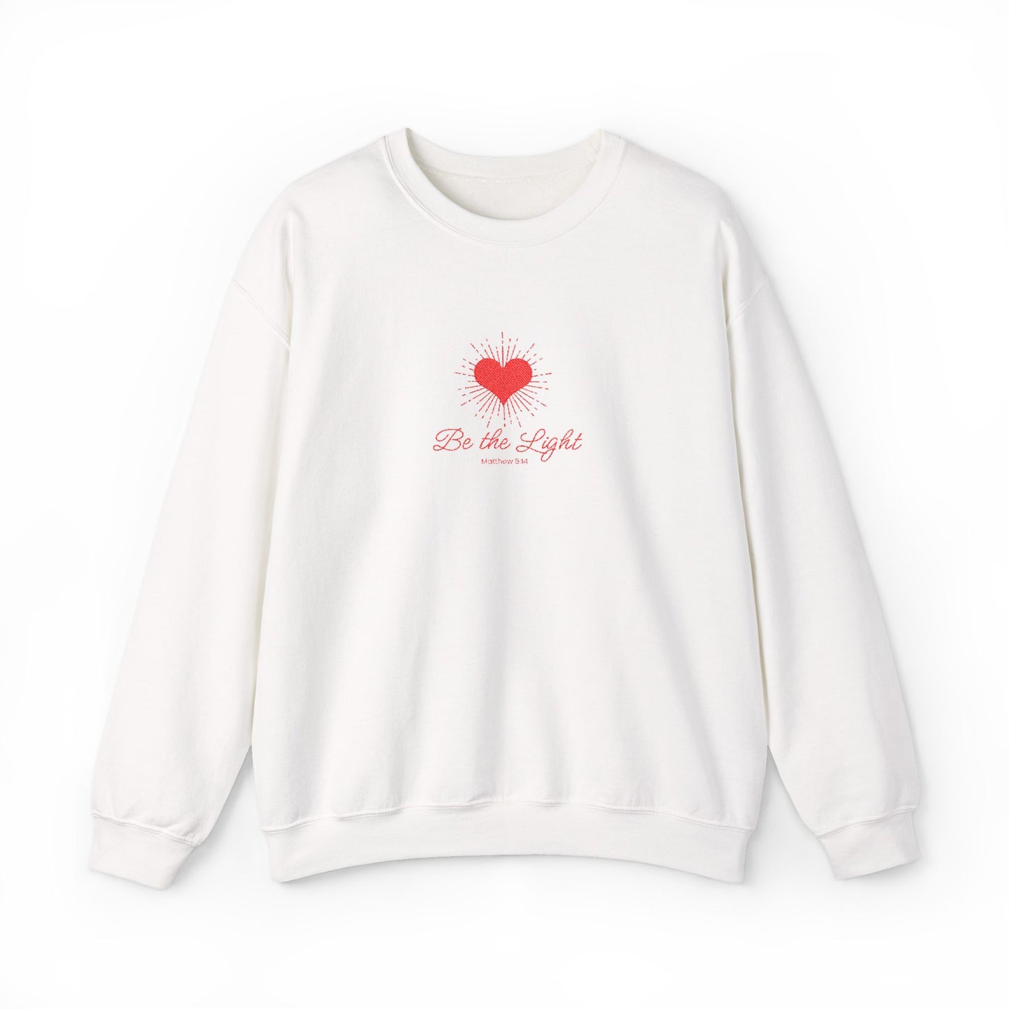 Embroidery Be The Light™ Crewneck Sweatshirt