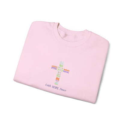Embroidery (faith, hope, peace)™ Crewneck Sweatshirt