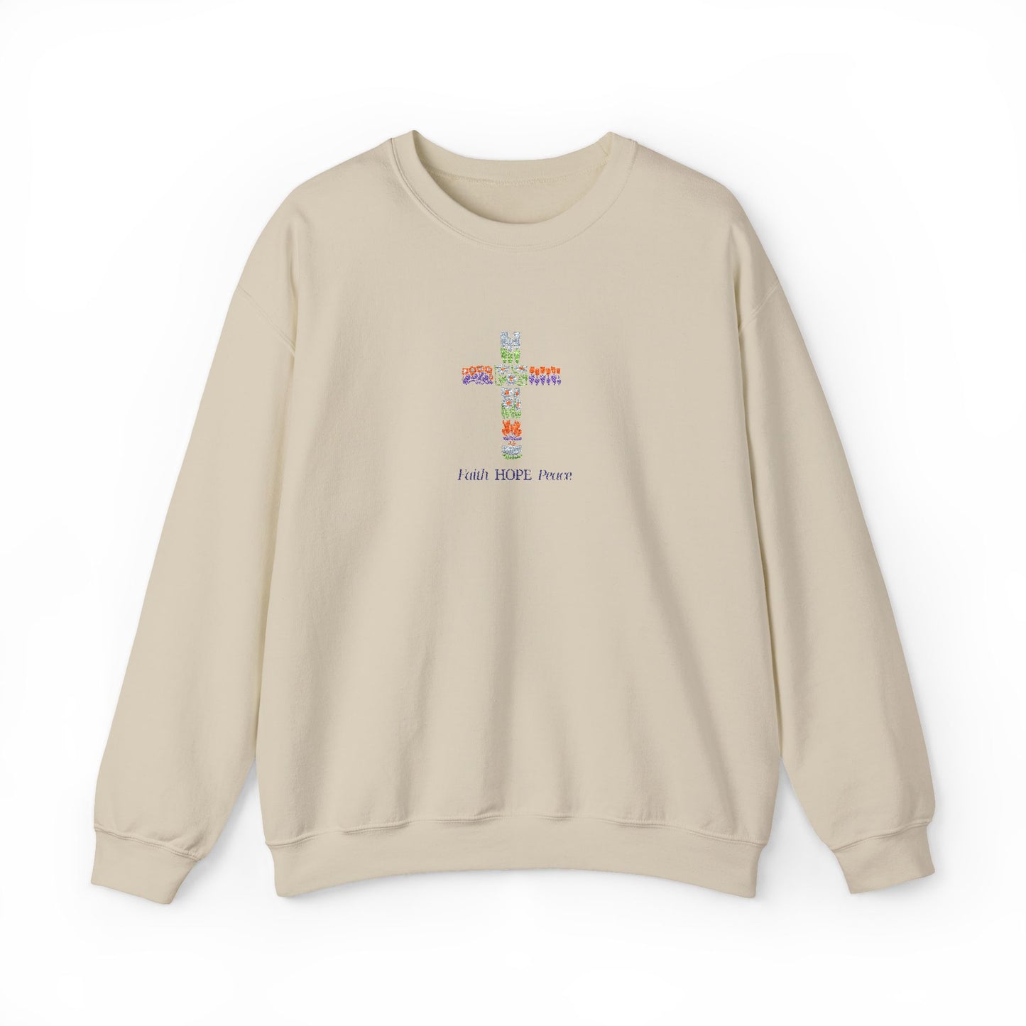 Embroidery (faith, hope, peace)™ Crewneck Sweatshirt