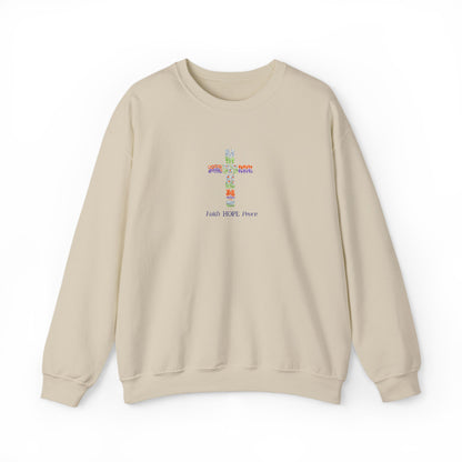 Embroidery (faith, hope, peace)™ Crewneck Sweatshirt